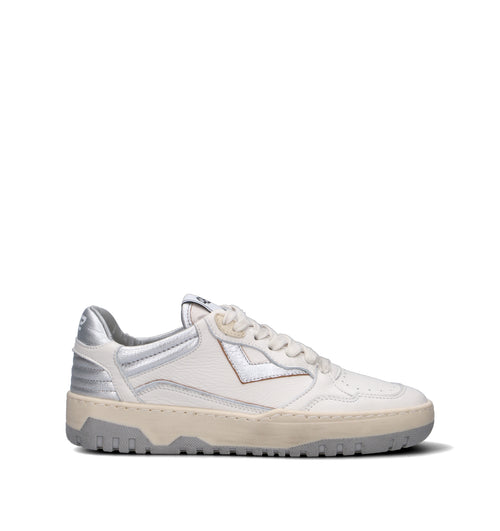QUATTROBARRADODICI Sneaker donna bianca in pelle