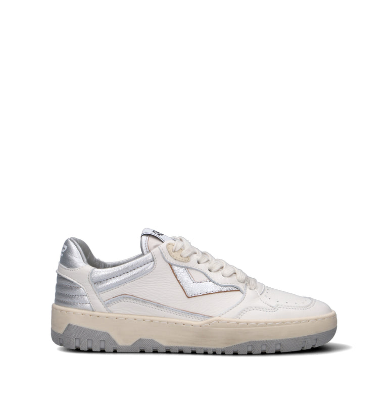 QUATTROBARRADODICI Sneaker donna bianca in pelle