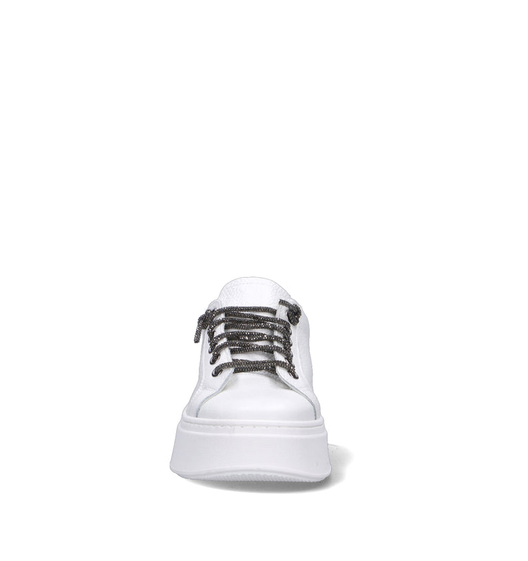 OTTANT8,6 Sneaker donna bianca/canna di fucile in pelle
