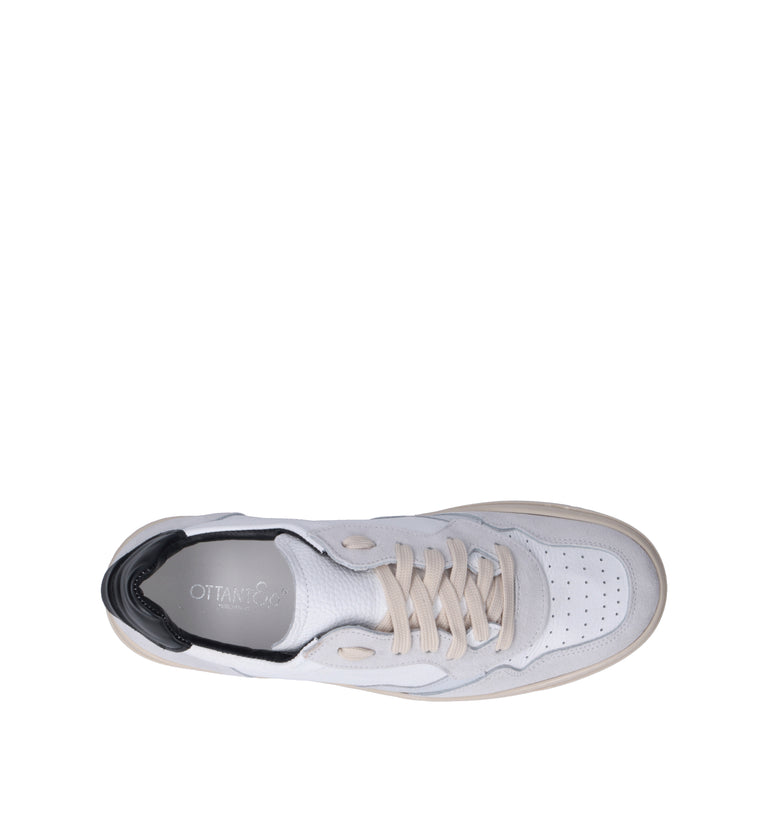 OTTANT8,6 Sneaker uomo bianca/nera in pelle