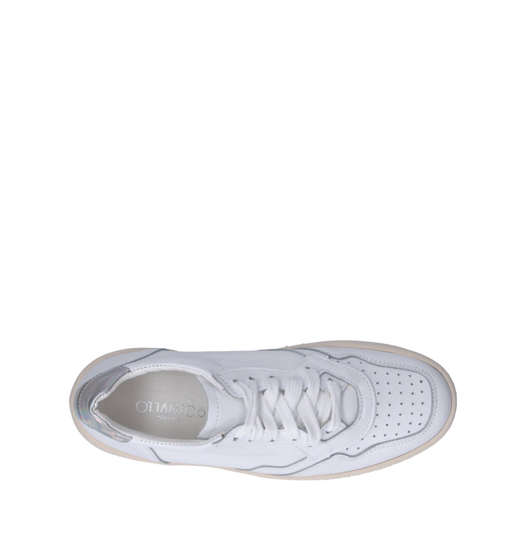 OTTANT8,6 Sneaker donna bianca/argento in pelle