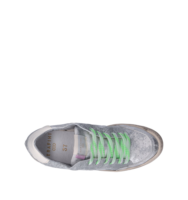 SERAFINI Sneaker donna argento in pelle