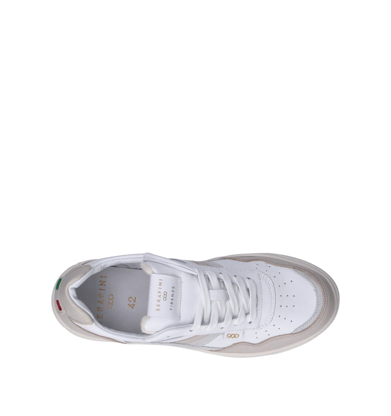 SERAFINI Sneaker uomo bianca in pelle