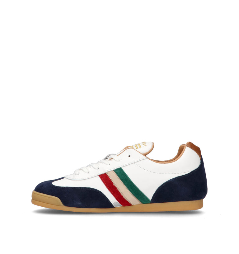 SERAFINI Sneaker uomo bianca/blu in pelle