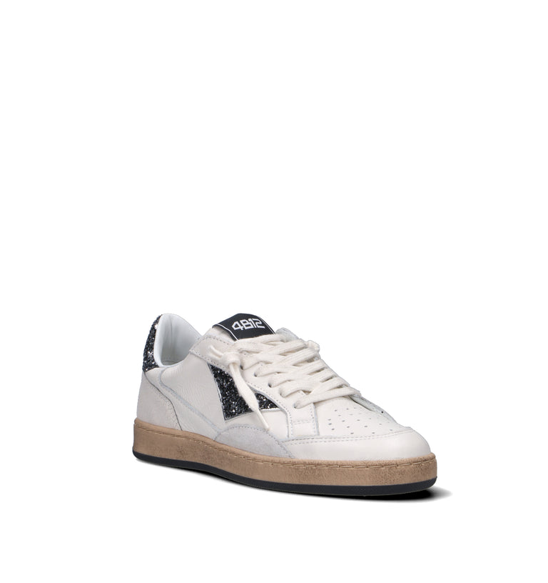 QUATTROBARRADODICI Sneaker donna bianca in pelle