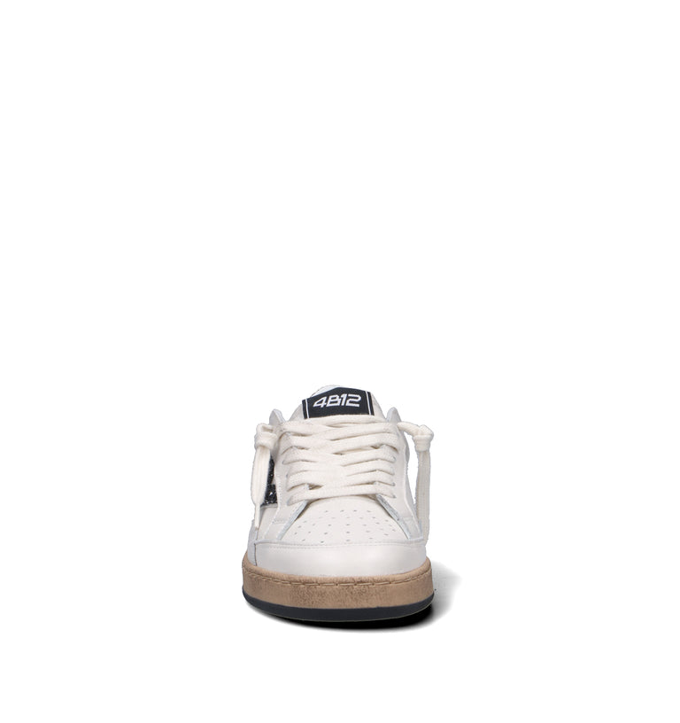 QUATTROBARRADODICI Sneaker donna bianca in pelle