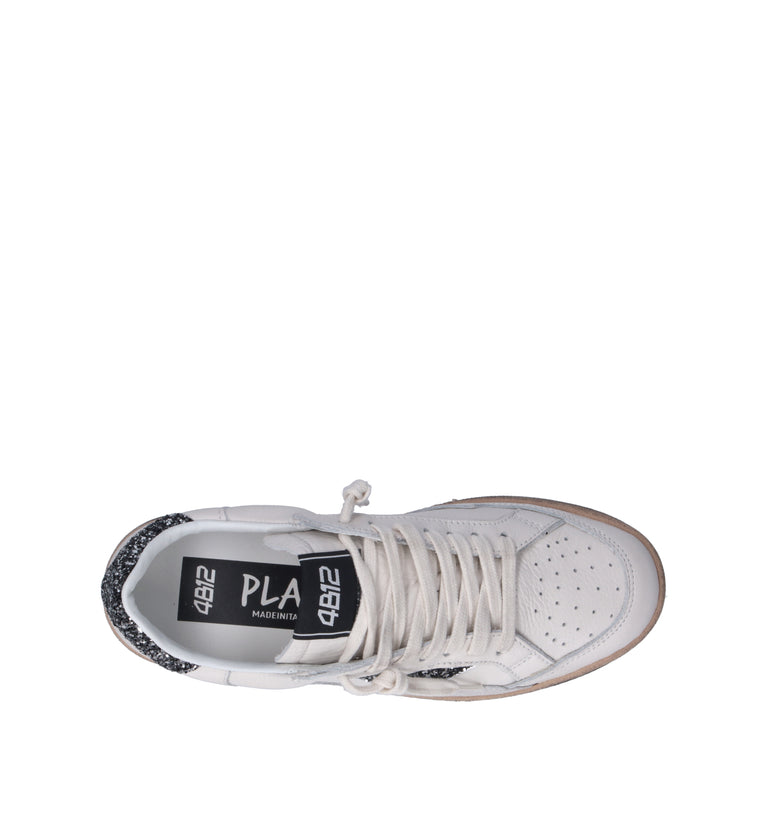 QUATTROBARRADODICI Sneaker donna bianca in pelle