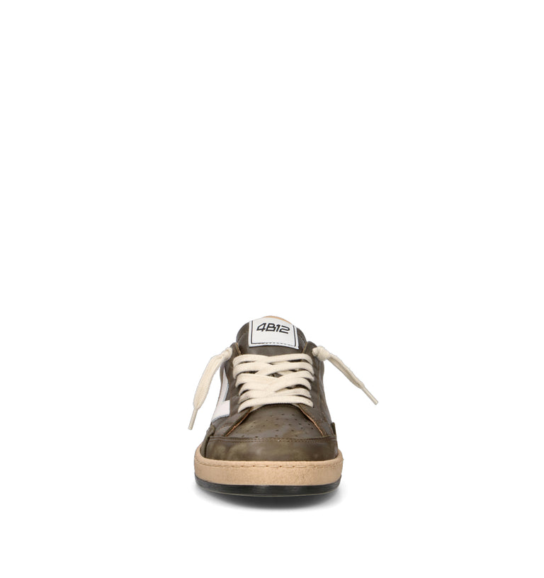 QUATTROBARRADODICI Sneaker uomo marrone in pelle