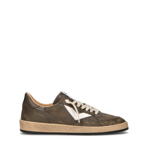 QUATTROBARRADODICI Sneaker uomo marrone in pelle