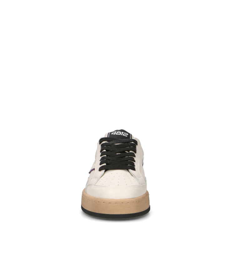 QUATTROBARRADODICI Sneaker donna bianca in pelle