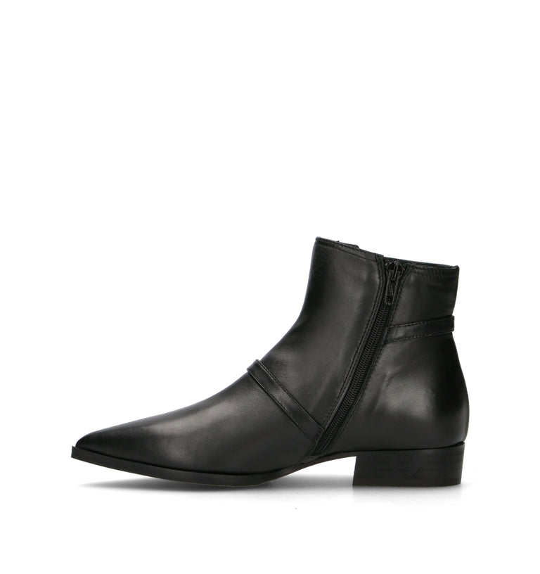 PHIL MELVIS Tronchetto donna nero in pelle
