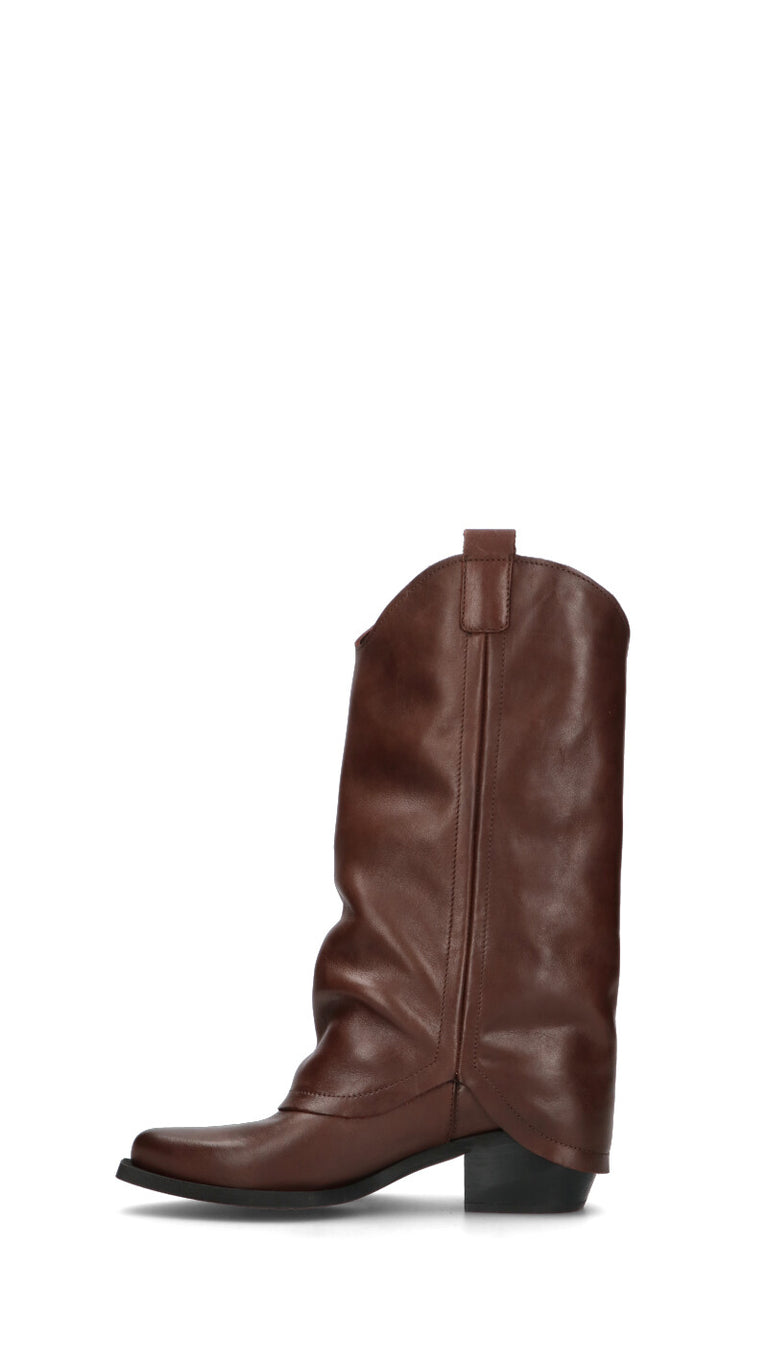 PHIL MELVIS Stivale donna marrone in pelle