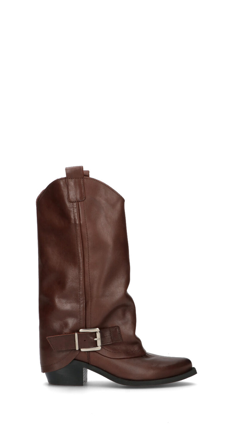 PHIL MELVIS Stivale donna marrone in pelle