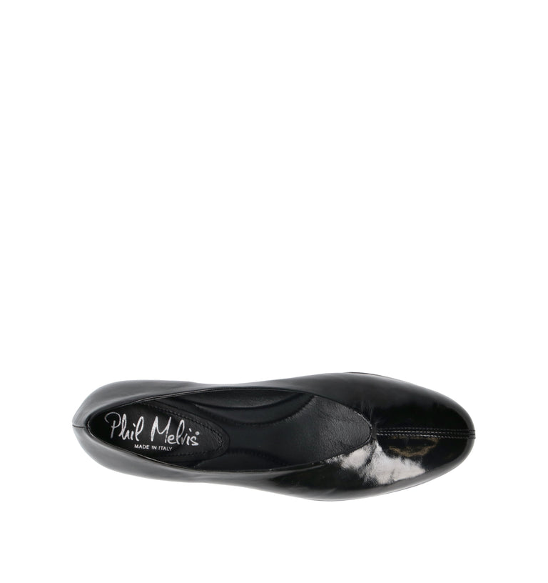 PHIL MELVIS Ballerina donna nera in pelle