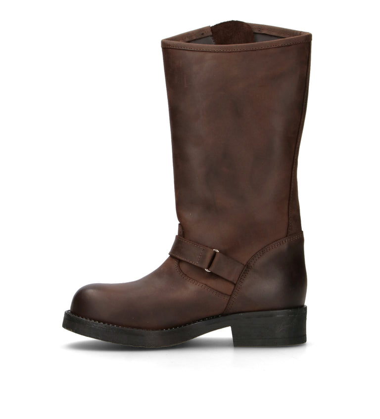 PHIL MELVIS Stivale donna testa di moro in pelle