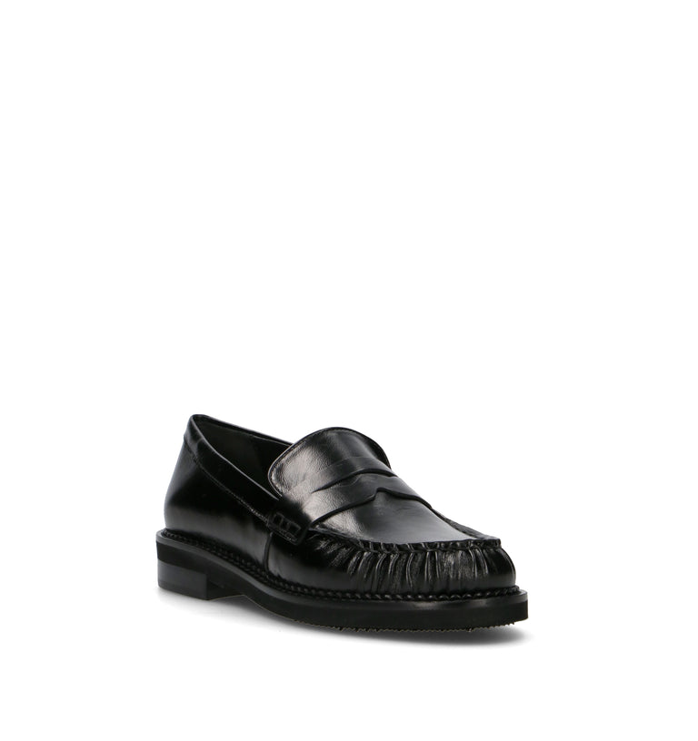 PHIL MELVIS Mocassino donna nero in pelle