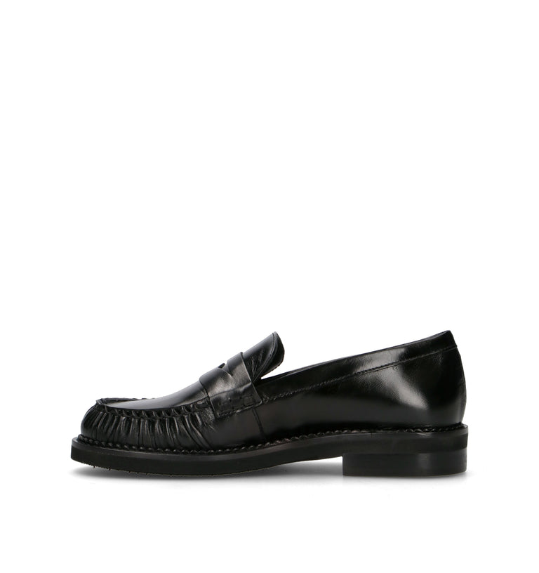 PHIL MELVIS Mocassino donna nero in pelle