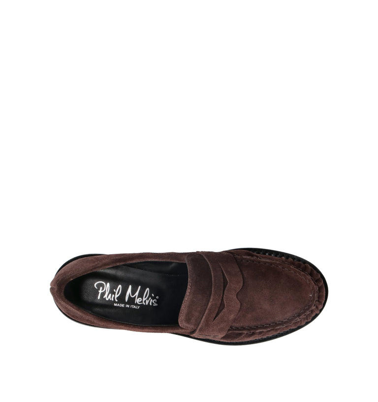 PHIL MELVIS Mocassino donna testa di moro in suede