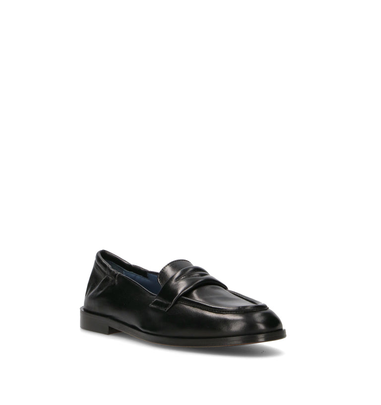 PHIL MELVIS Mocassino donna nero in pelle