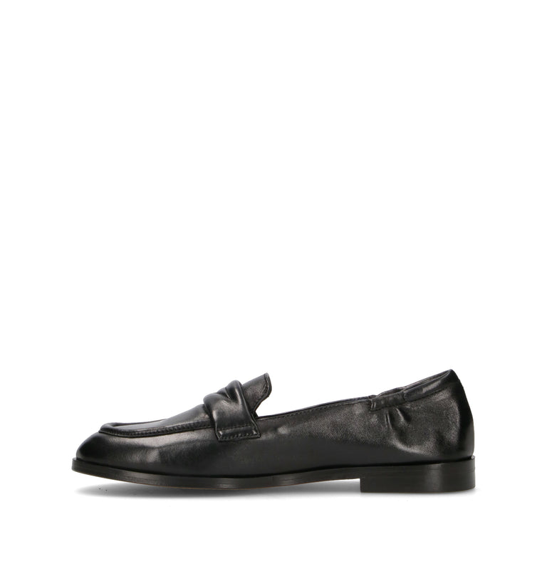 PHIL MELVIS Mocassino donna nero in pelle