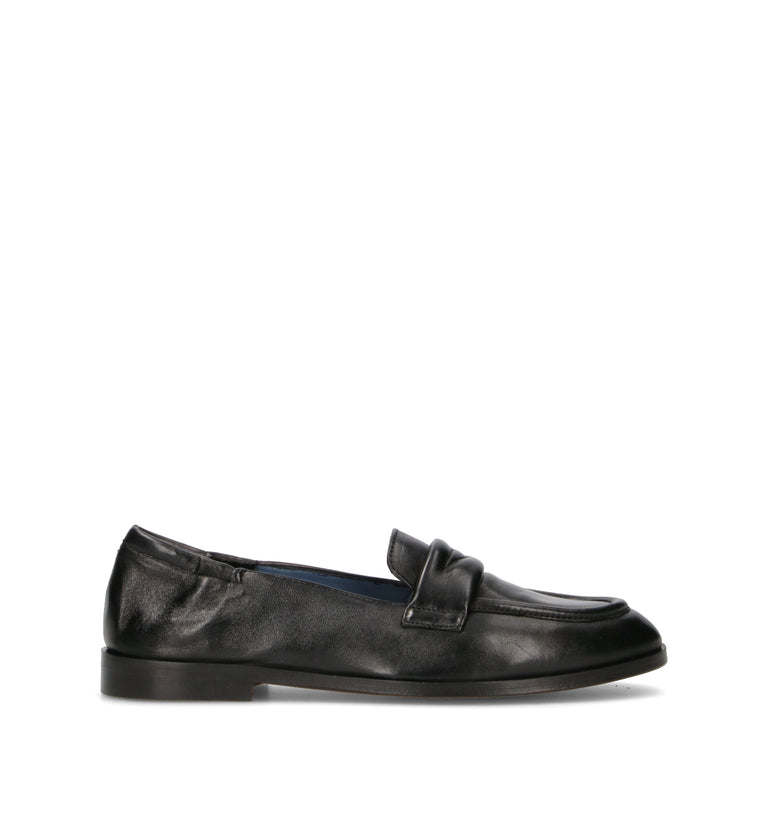 PHIL MELVIS Mocassino donna nero in pelle