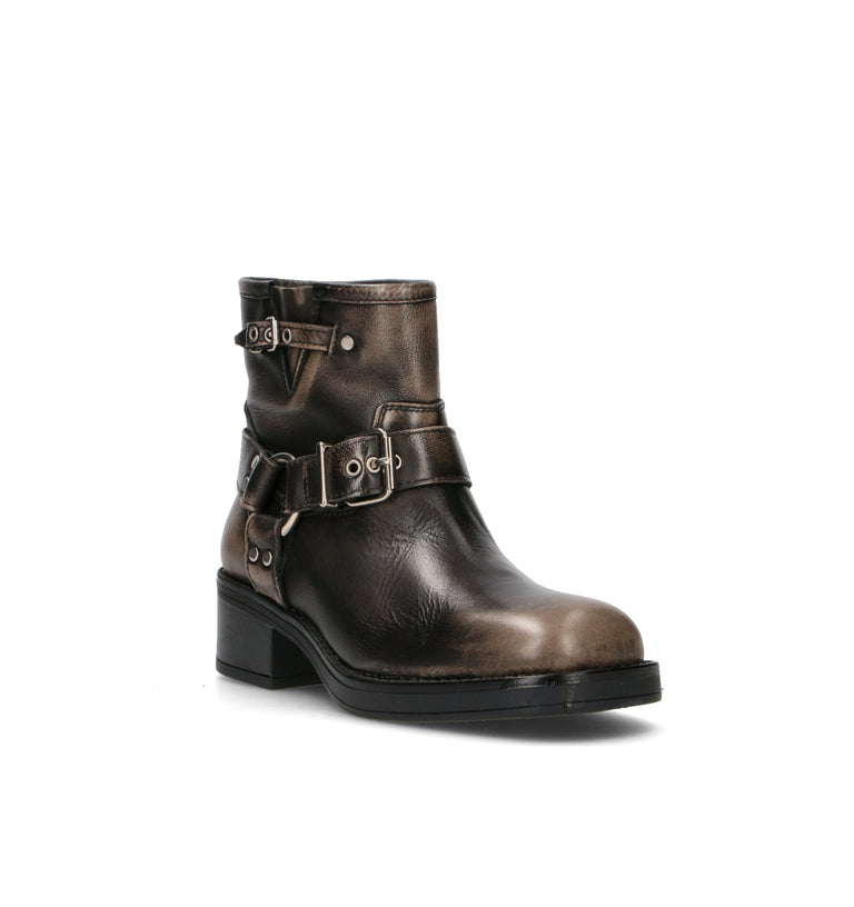 PHIL MELVIS Tronchetto donna taupe in pelle