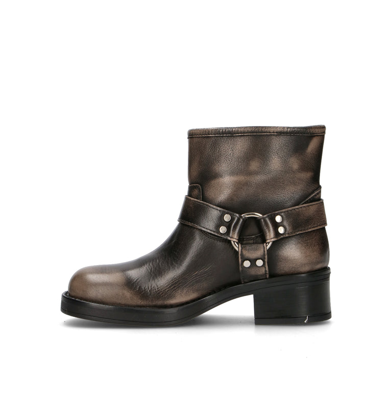 PHIL MELVIS Tronchetto donna taupe in pelle
