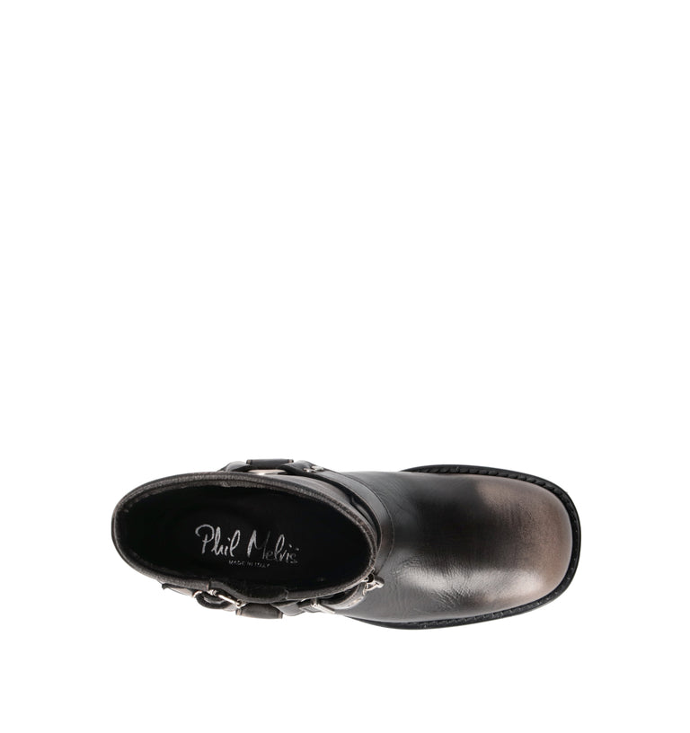 PHIL MELVIS Tronchetto donna taupe in pelle