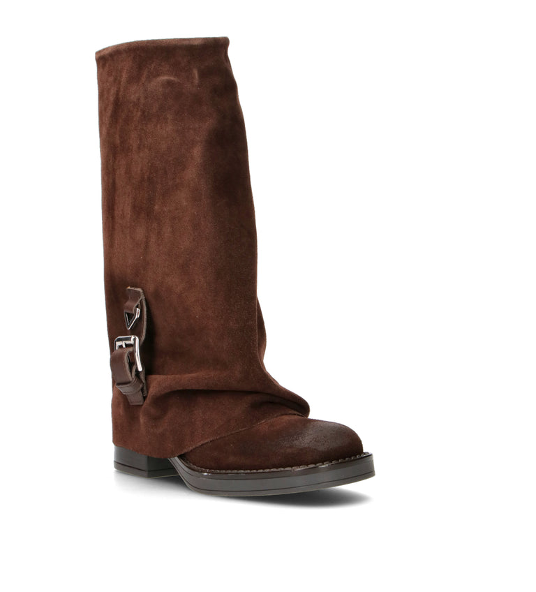 PHIL MELVIS Stivale donna testa di moro in suede