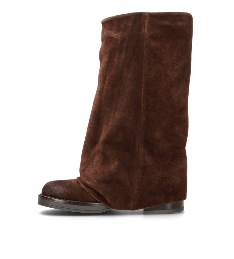 PHIL MELVIS Stivale donna testa di moro in suede