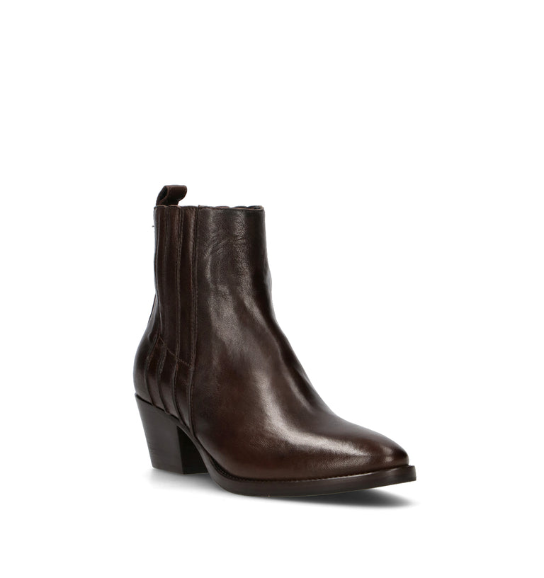 PHIL MELVIS Tronchetto donna marrone in pelle