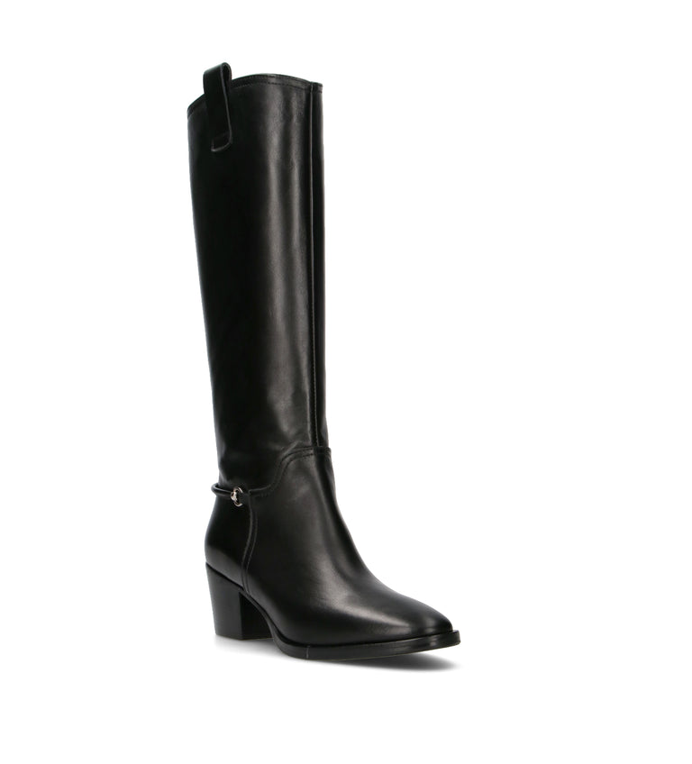 PHIL MELVIS Stivale donna nero in pelle