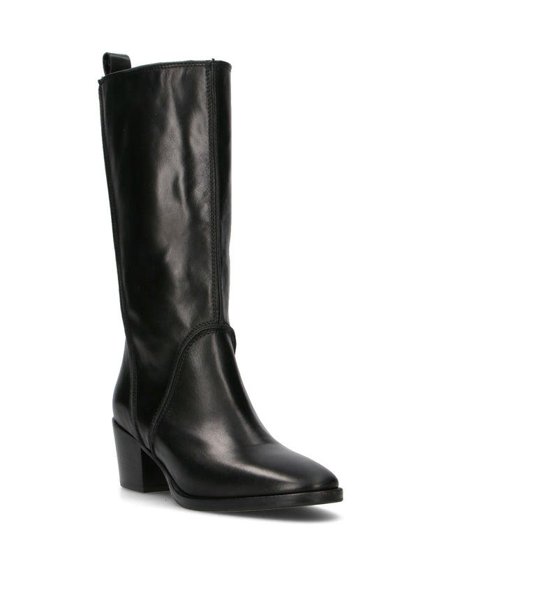 PHIL MELVIS Stivale donna nero in pelle