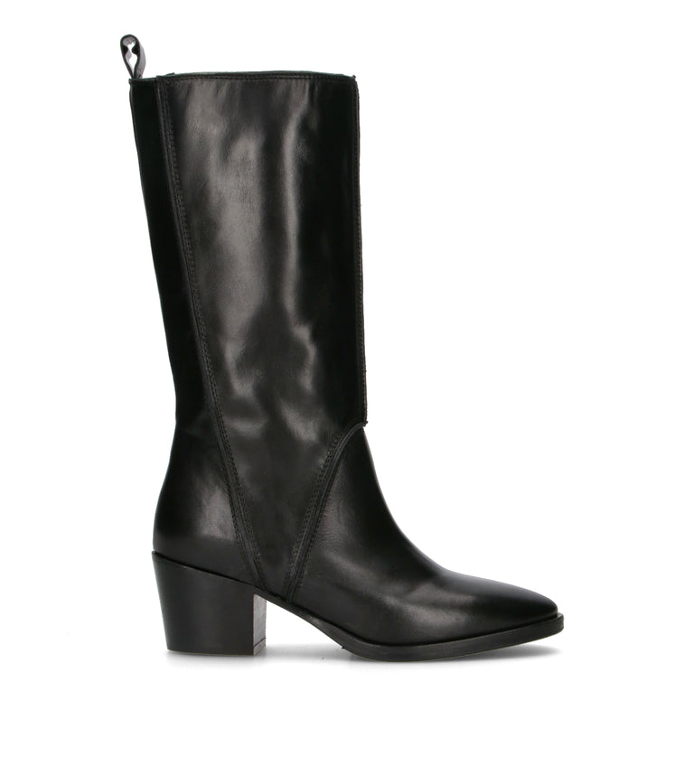 PHIL MELVIS Stivale donna nero in pelle