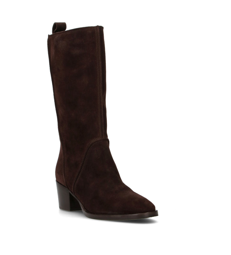 PHIL MELVIS Stivale donna testa di moro in suede