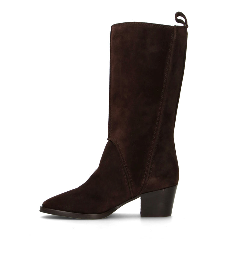PHIL MELVIS Stivale donna testa di moro in suede