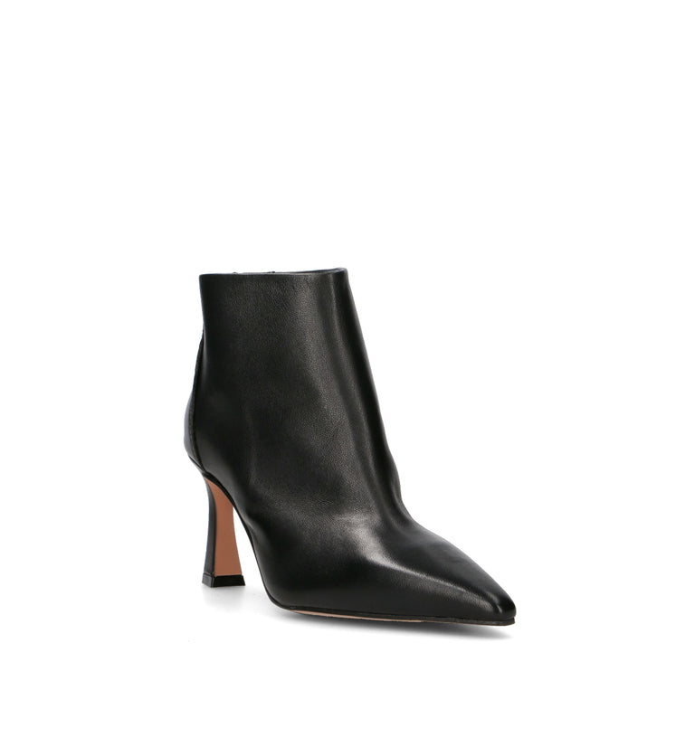 PHIL MELVIS Tronchetto donna nero in pelle