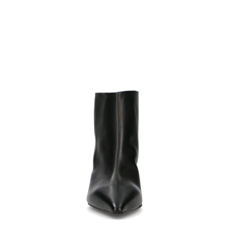 PHIL MELVIS Tronchetto donna nero in pelle