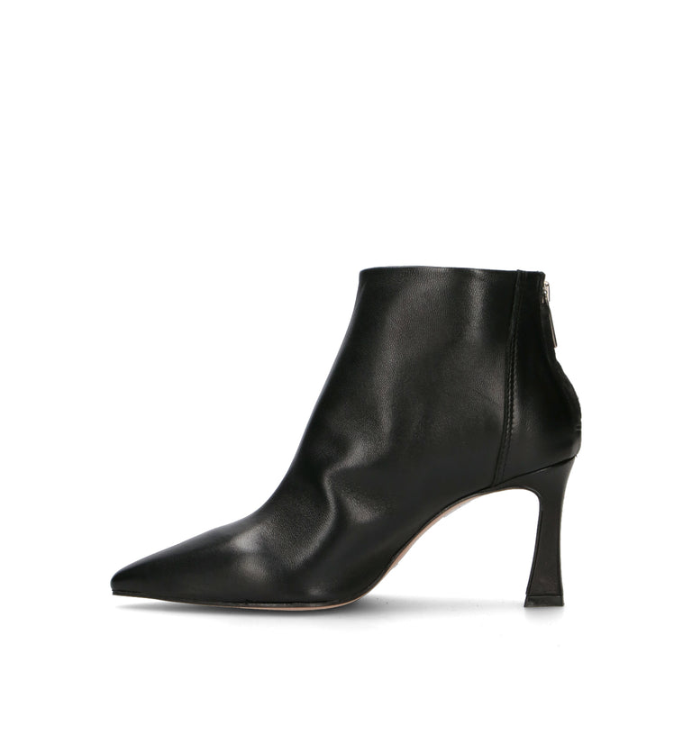 PHIL MELVIS Tronchetto donna nero in pelle