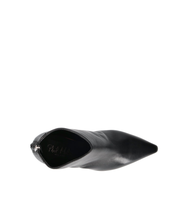 PHIL MELVIS Tronchetto donna nero in pelle