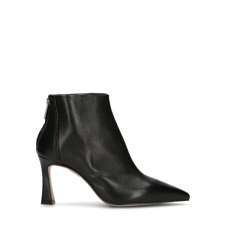 PHIL MELVIS Tronchetto donna nero in pelle