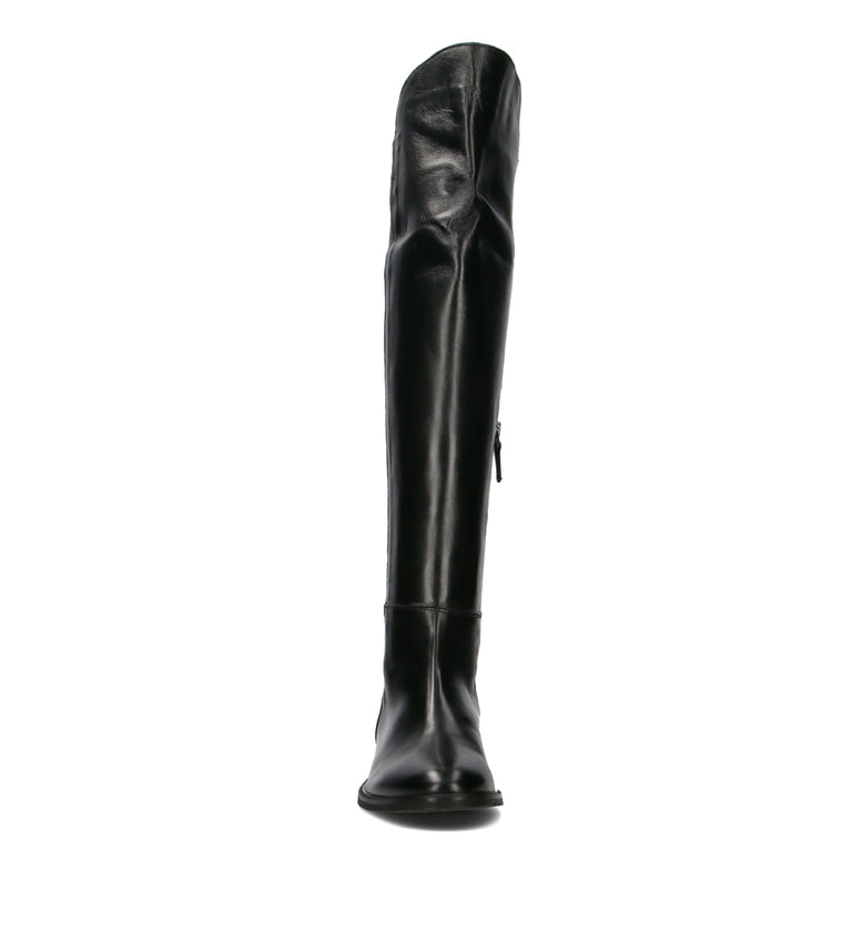 PHIL MELVIS Stivale donna nero in pelle