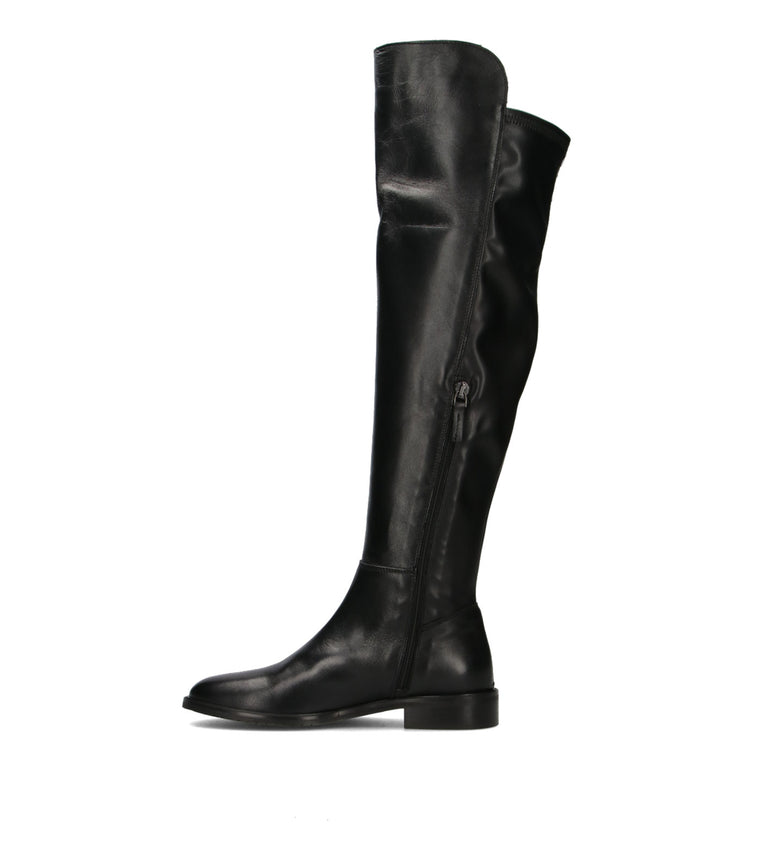 PHIL MELVIS Stivale donna nero in pelle