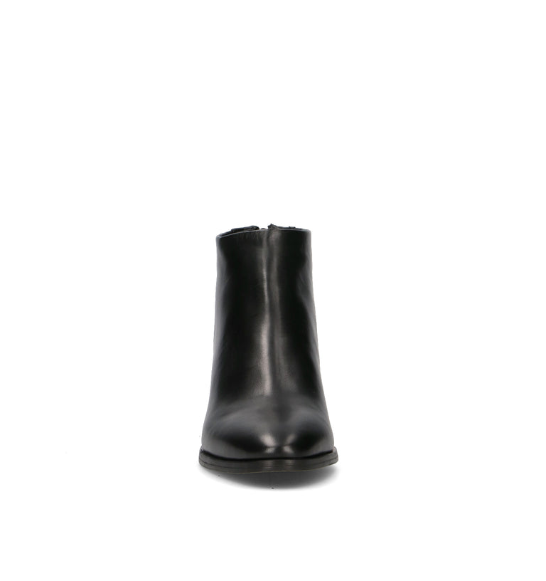 PHIL MELVIS Tronchetto donna nero in pelle