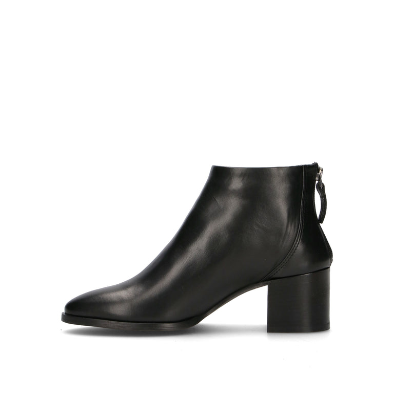 PHIL MELVIS Tronchetto donna nero in pelle