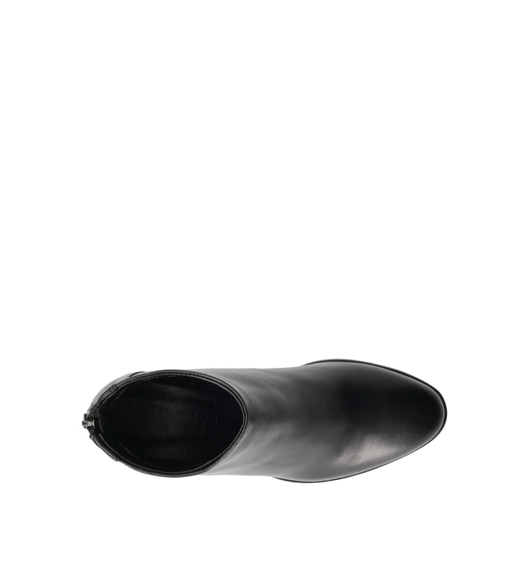 PHIL MELVIS Tronchetto donna nero in pelle