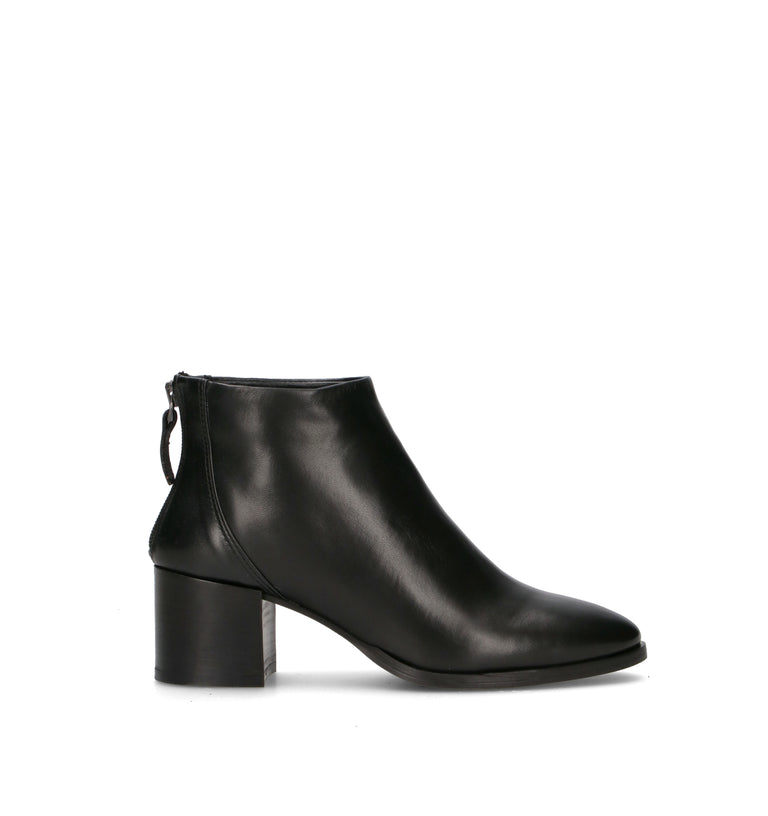 PHIL MELVIS Tronchetto donna nero in pelle