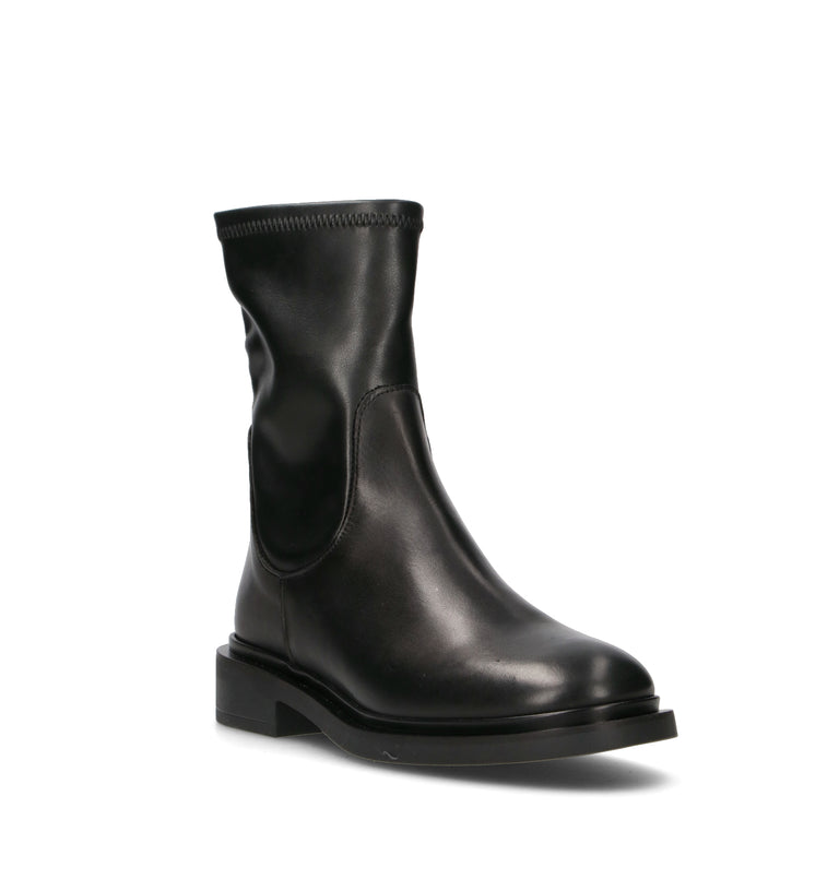 PHIL MELVIS Tronchetto donna nero in pelle