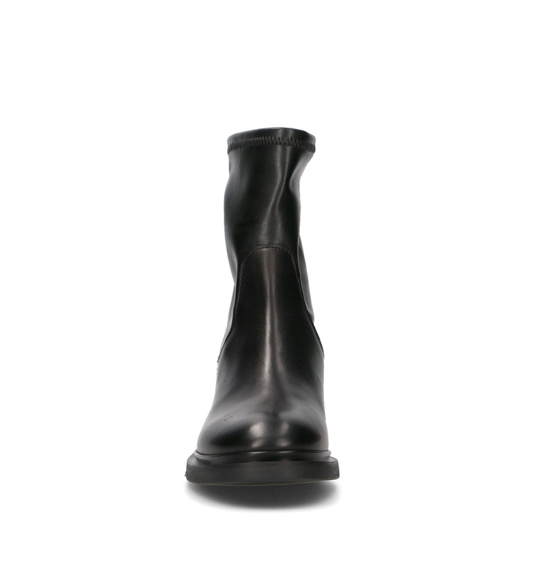 PHIL MELVIS Tronchetto donna nero in pelle