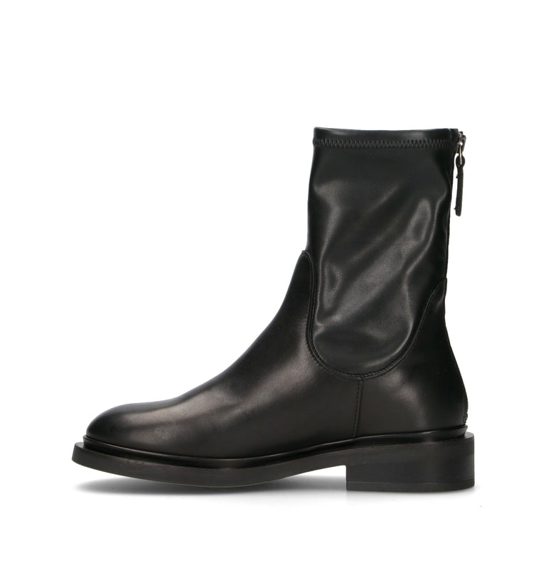 PHIL MELVIS Tronchetto donna nero in pelle